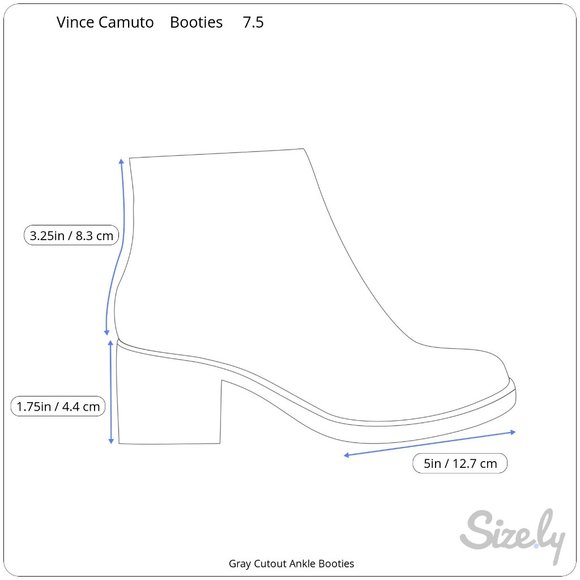 VINCE CAMUTO Prestetta Braided Ankle Bootie Gray Size 7.5 - Picture 16 of 16